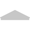 Ekena Millwork Peaked Cap Sunburst Architectural PVC Combination Pediment, 64"W x 22-7/8"H x 2-3/4"P (Pitch 6/12) PEDPC064X230PKC01 - alternate 4